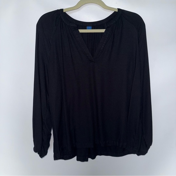 Old Navy Black Women's Flowy Peasant Blouse size large boho vibe coastal cowgirl - Picture 3 of 13